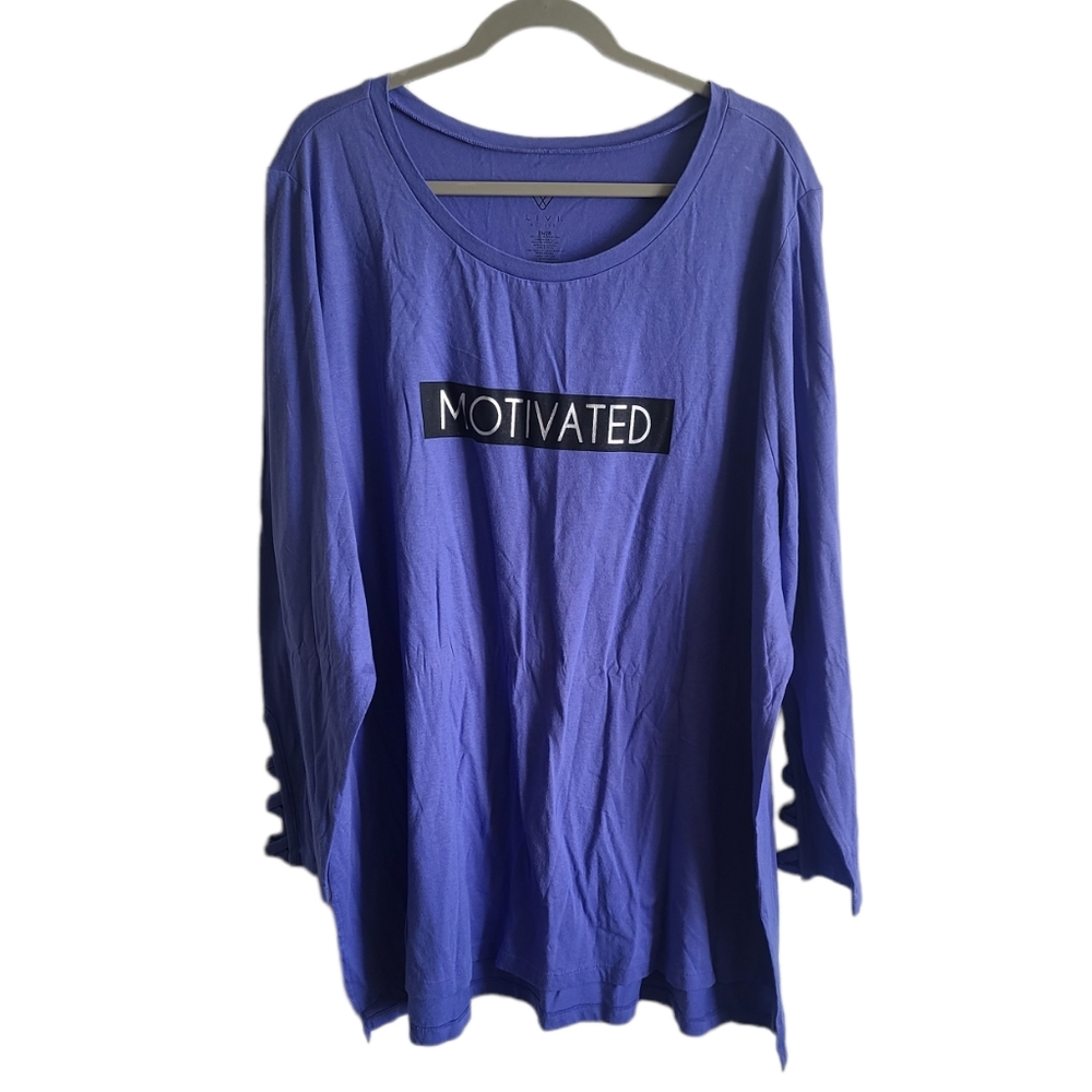 Livi Active Women's Plus Size Long Sleeve Workout Shirt